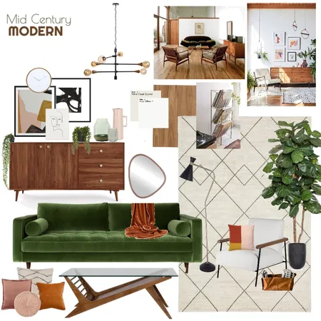 Mid Century Modern - Moodboard Interior Design Mood Board by styledbysophie on Style Sourcebook