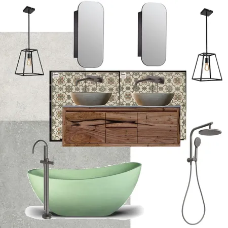 urban bathroom Interior Design Mood Board by VanessaMod on Style Sourcebook