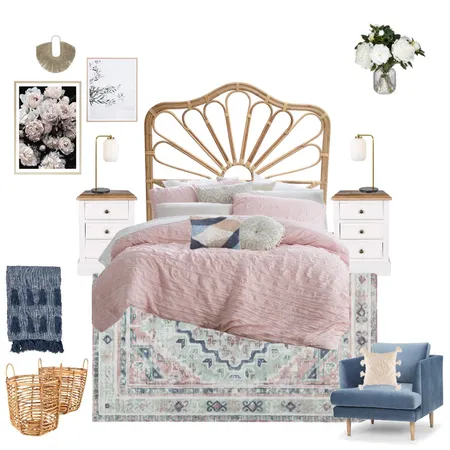 Guest bedroom. Interior Design Mood Board by Two Wildflowers on Style Sourcebook