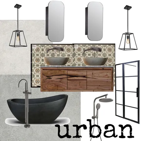 urban bathroom Interior Design Mood Board by VanessaMod on Style Sourcebook