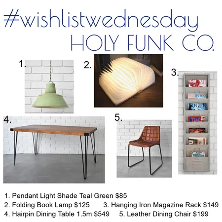 Wishlist Wednesday Holy Funk Co. Interior Design Mood Board by Kohesive on Style Sourcebook
