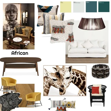 Moody African Interior Design Mood Board by Heidi W Design on Style Sourcebook