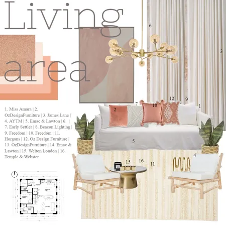 Living Interior Design Mood Board by L O R A I N E on Style Sourcebook