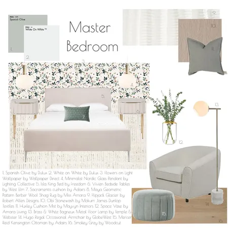 Master Bedroom Interior Design Mood Board by Two By Two Design on Style Sourcebook