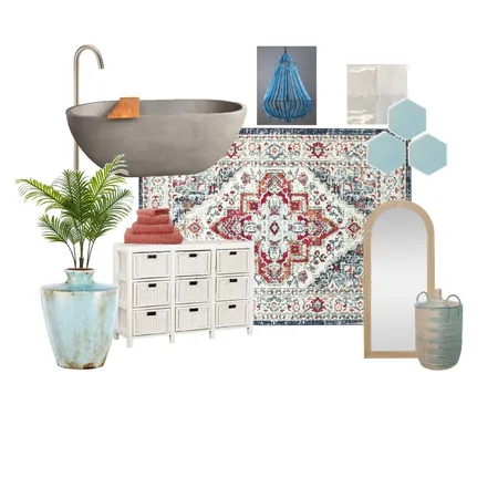 Moroccan bathroom Interior Design Mood Board by sharnialberni on Style Sourcebook