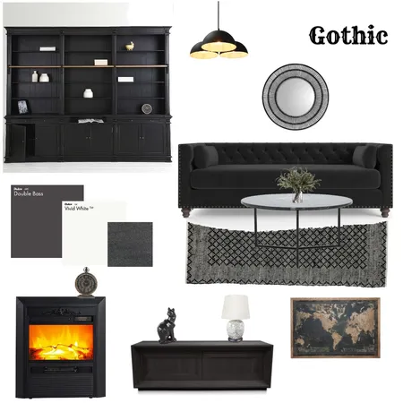 Gothic living room Interior Design Mood Board by Vianney on Style Sourcebook