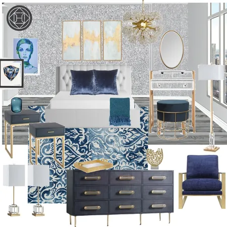 Glam Bedroom Interior Design Mood Board by RitaPolak10 on Style Sourcebook