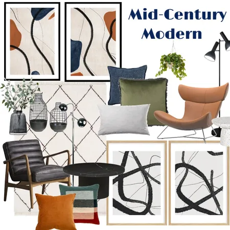 Mid-Century Modern Interior Design Mood Board by Courtenee Camilleri on Style Sourcebook