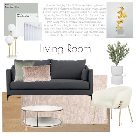Living Room Modern Classic Interior Design Mood Board by Two By Two Design on Style Sourcebook