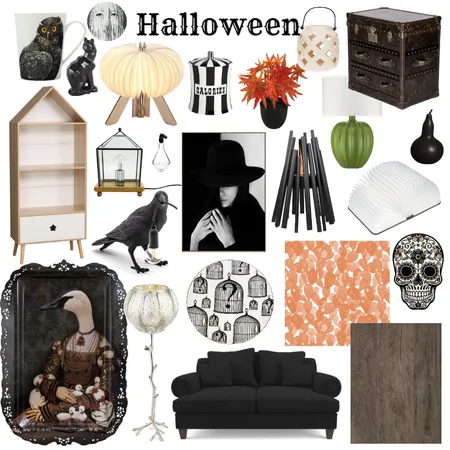 Eclectic Halloween Interior Design Mood Board by belinda__brady on Style Sourcebook