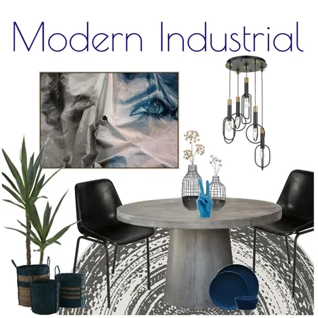 Modern Industrial Dining Room Interior Design Mood Board by Kohesive on Style Sourcebook