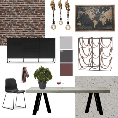 Industrial Dining Room Interior Design Mood Board by meganmcguinness on Style Sourcebook