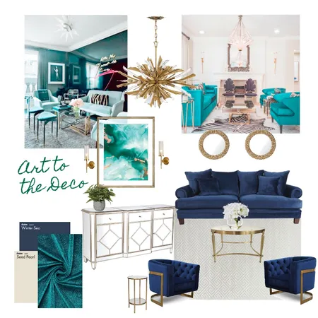 Art to the Deco Interior Design Mood Board by NatVanDesigns on Style Sourcebook