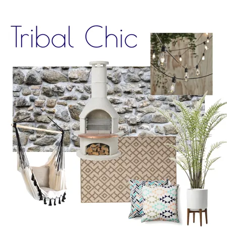 Tribal Chic Outdoor Flatlay Interior Design Mood Board by Kohesive on Style Sourcebook