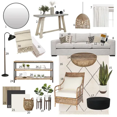 Living Room Sample Board Interior Design Mood Board by FranRodriguez on Style Sourcebook