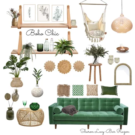 Boho Chic Interior Design Mood Board by SHARON  LEVY BAR RAZON on Style Sourcebook