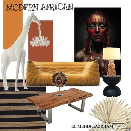 African modern living room Interior Design Mood Board by luckyMehdi on Style Sourcebook