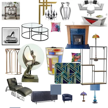 Art Deco Snug Interior Design Mood Board by SecretMagpie on Style Sourcebook