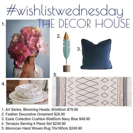 Wishlist Wednesday The Decor House Interior Design Mood Board by Kohesive on Style Sourcebook