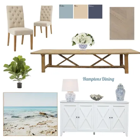 Hamptons Dining Interior Design Mood Board by Melissa Schmidt on Style Sourcebook