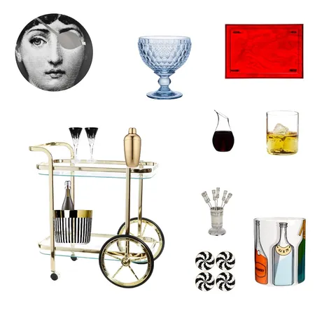 Bar Cart Styling Interior Design Mood Board by NatalieGWizz on Style Sourcebook