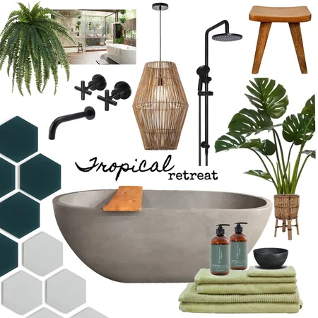 Tropical Retreat Interior Design Mood Board by miaLoraine on Style Sourcebook