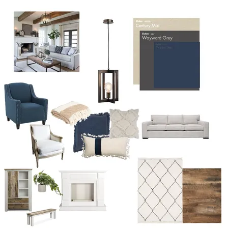 Modern Farmhouse Living room Interior Design Mood Board by Tash Brown on Style Sourcebook