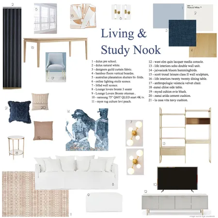 Living Module 9 Sample Board Interior Design Mood Board by Studio Alyza on Style Sourcebook