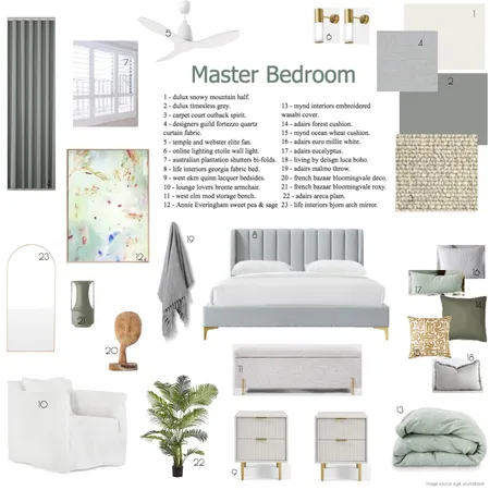 Master Sample Board Module 9 Interior Design Mood Board by Studio Alyza on Style Sourcebook