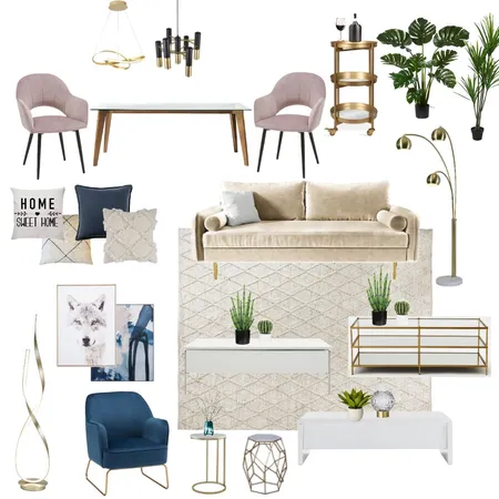 Living + Dining 22 Interior Design Mood Board by Carolina Nunes on Style Sourcebook