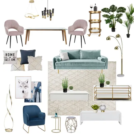 Living + Dining 23 Interior Design Mood Board by Carolina Nunes on Style Sourcebook