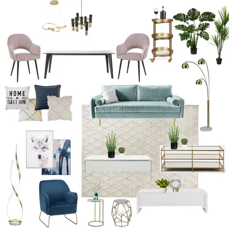 Living + Dining 24 Interior Design Mood Board by Carolina Nunes on Style Sourcebook