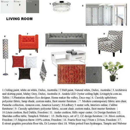 LIVING ROOM Interior Design Mood Board by Nozie on Style Sourcebook