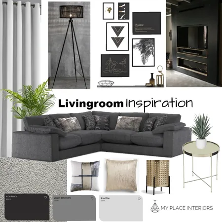 Gold Livingroom Interior Design Mood Board by LucyMcCann on Style Sourcebook