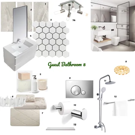 guest bathroom 8 Interior Design Mood Board by nazrana786 on Style Sourcebook