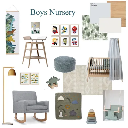 Boys Nursery Mod 10 Client Interior Design Mood Board by Studio Alyza on Style Sourcebook