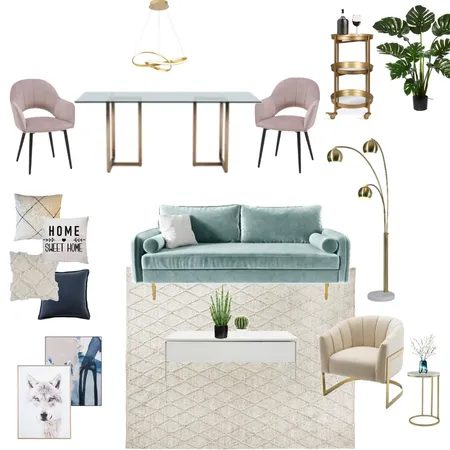 Living + Dining 33 Interior Design Mood Board by Carolina Nunes on Style Sourcebook