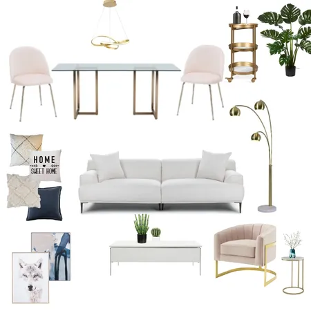 Living + Dining 40 Interior Design Mood Board by Carolina Nunes on Style Sourcebook