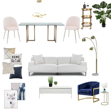 Living + Dining 44 Interior Design Mood Board by Carolina Nunes on Style Sourcebook