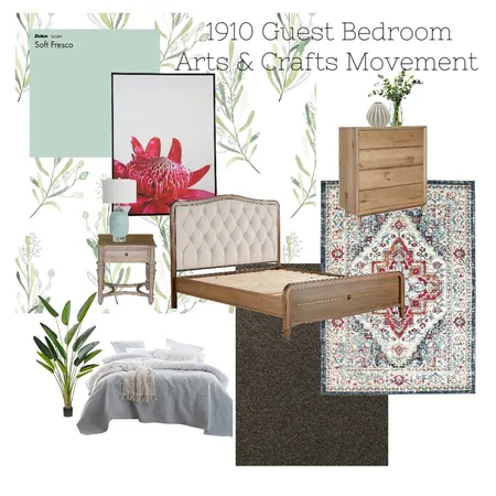 1910 Guest Bedroom Interior Design Mood Board by INTERIORS for living on Style Sourcebook