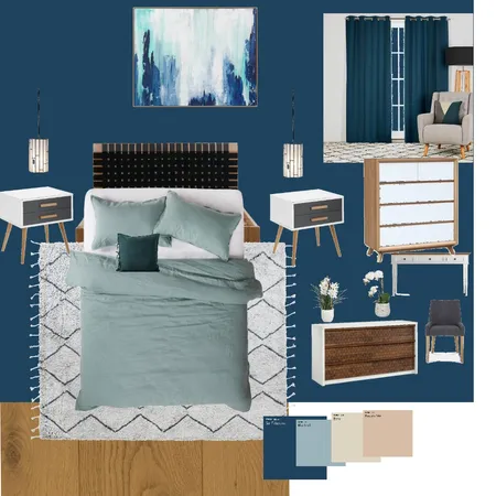 banda bedroom Interior Design Mood Board by chaagabs on Style Sourcebook