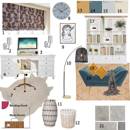 Sample Board- Study Interior Design Mood Board by hagarh on Style Sourcebook