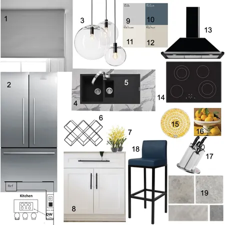 Sample Board- Kitchen Interior Design Mood Board by hagarh on Style Sourcebook