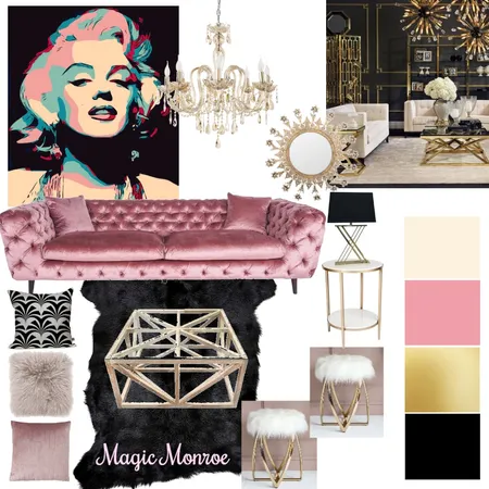 Hollywood Glam Interior Design Mood Board by stylized on Style Sourcebook