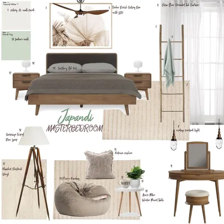 JAPANDI MASTERBEDROOM Interior Design Mood Board by billyjing13 on Style Sourcebook