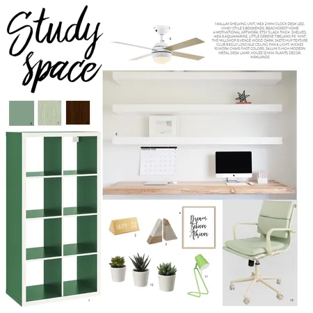 STUDY SPACE Interior Design Mood Board by MADE 2 MEASURE INTERIORS on Style Sourcebook