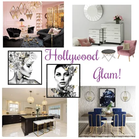 Hollywood Glam Interior Design Mood Board by Shani.Drioli on Style Sourcebook