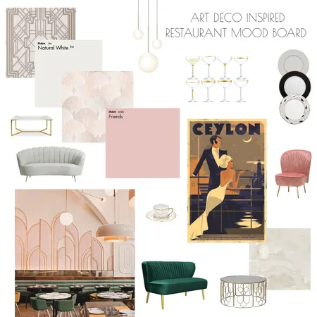 Art Deco Restaurant Interior Design Mood Board by Gina_R on Style Sourcebook