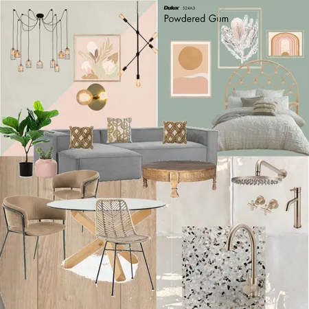 Pastel and gold Interior Design Mood Board by Vanessa PAVY on Style Sourcebook