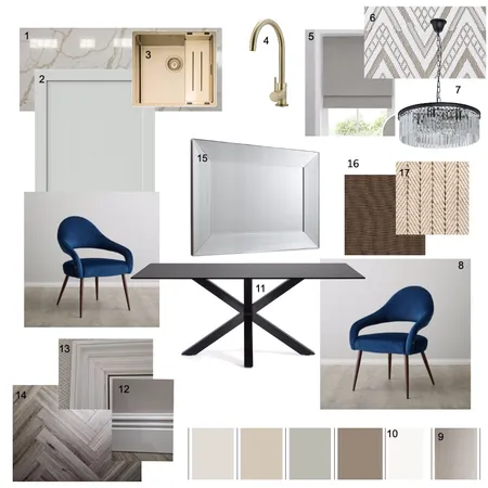 sample board 2 - kitchen/dining Interior Design Mood Board by rakayaharding on Style Sourcebook